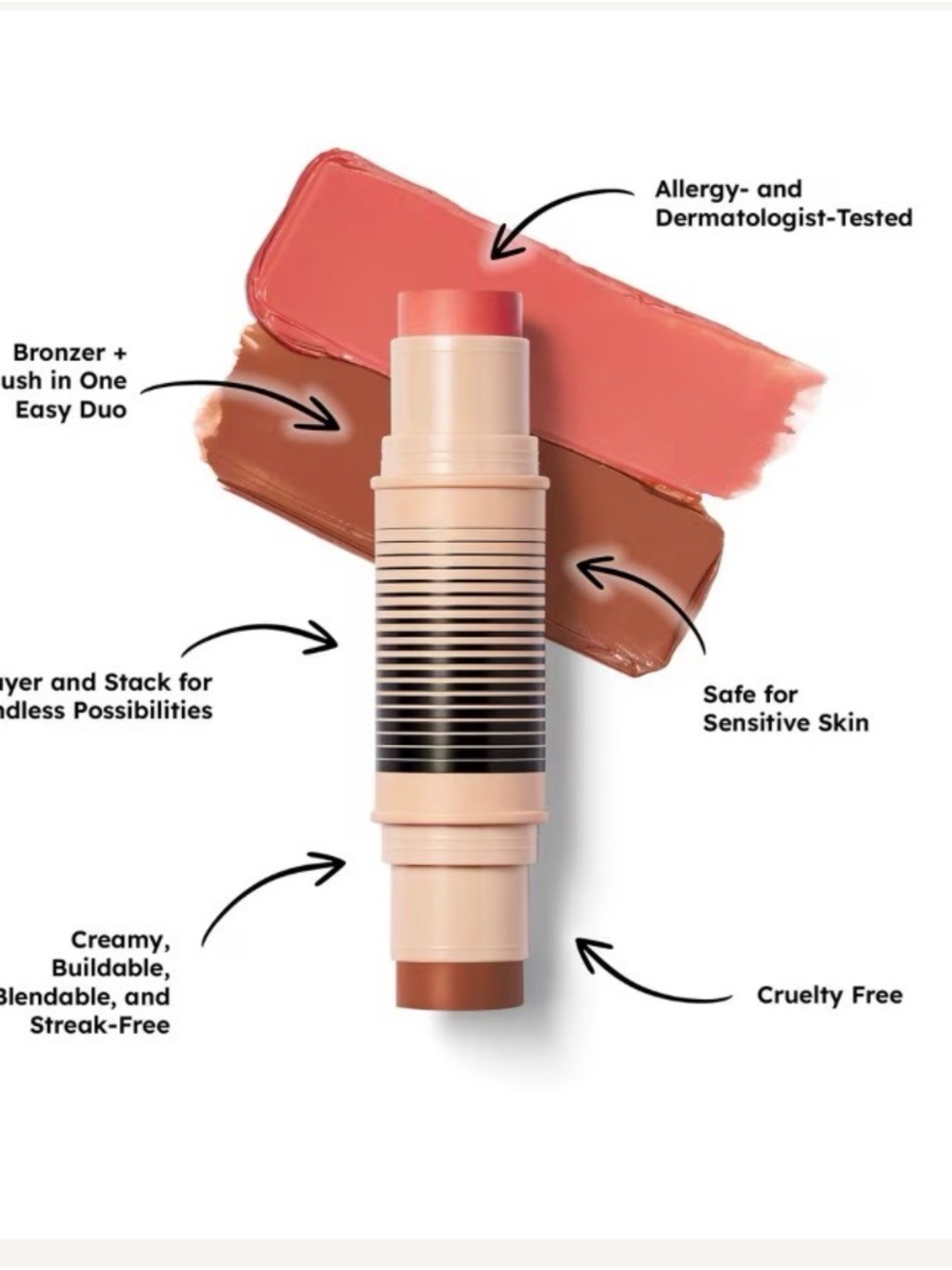 DIBS NEVER USED Creamy Dual-Ended Bronzer + Blush Stick